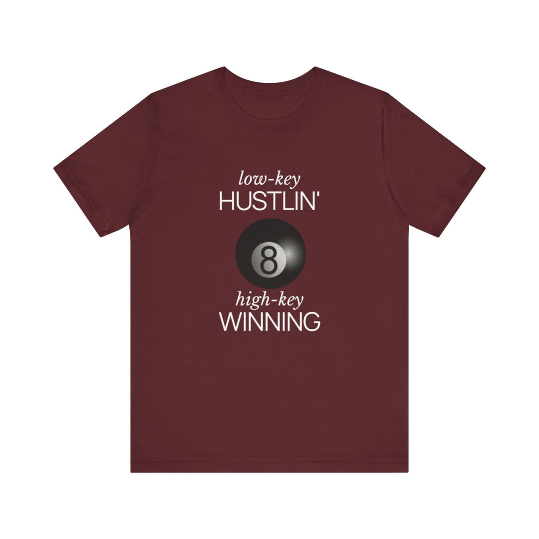 Low - Key Hustlin - 8 Ball - Unisex Softstyle Tee - BFLY BILLIARDS