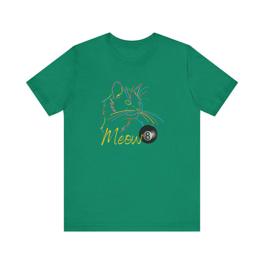 Meow - Neon 8 Ball Cat - Unisex Softstyle Tee - BFLY BILLIARDS