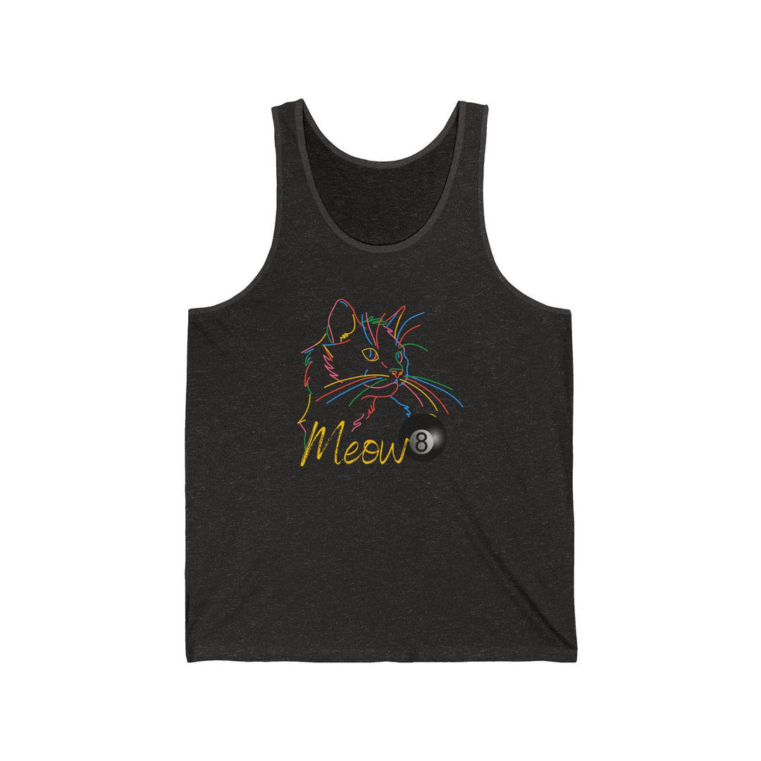 Meow - Neon 8 Ball Cat - Unisex Tank Top - BFLY BILLIARDS