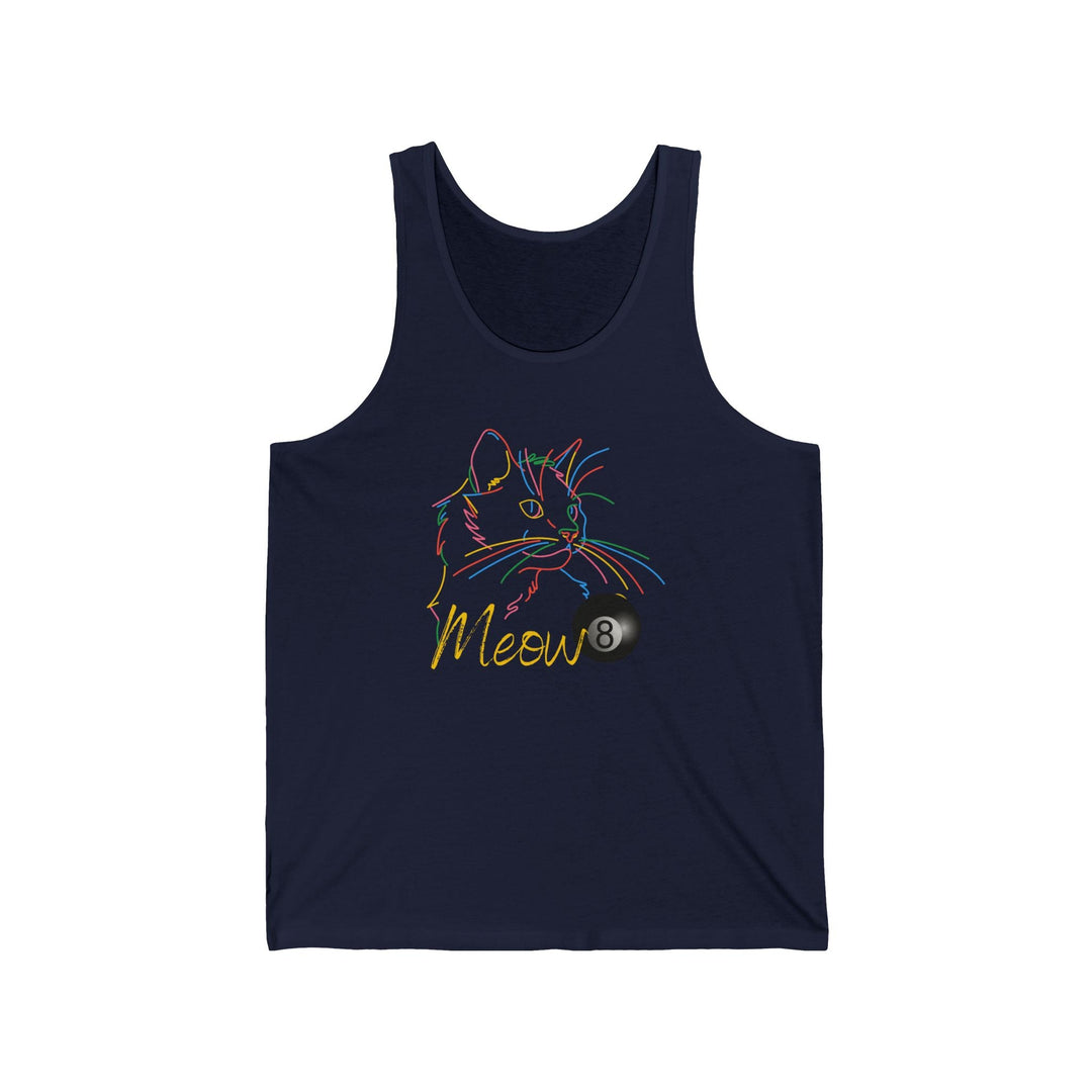 Meow - Neon 8 Ball Cat - Unisex Tank Top - BFLY BILLIARDS