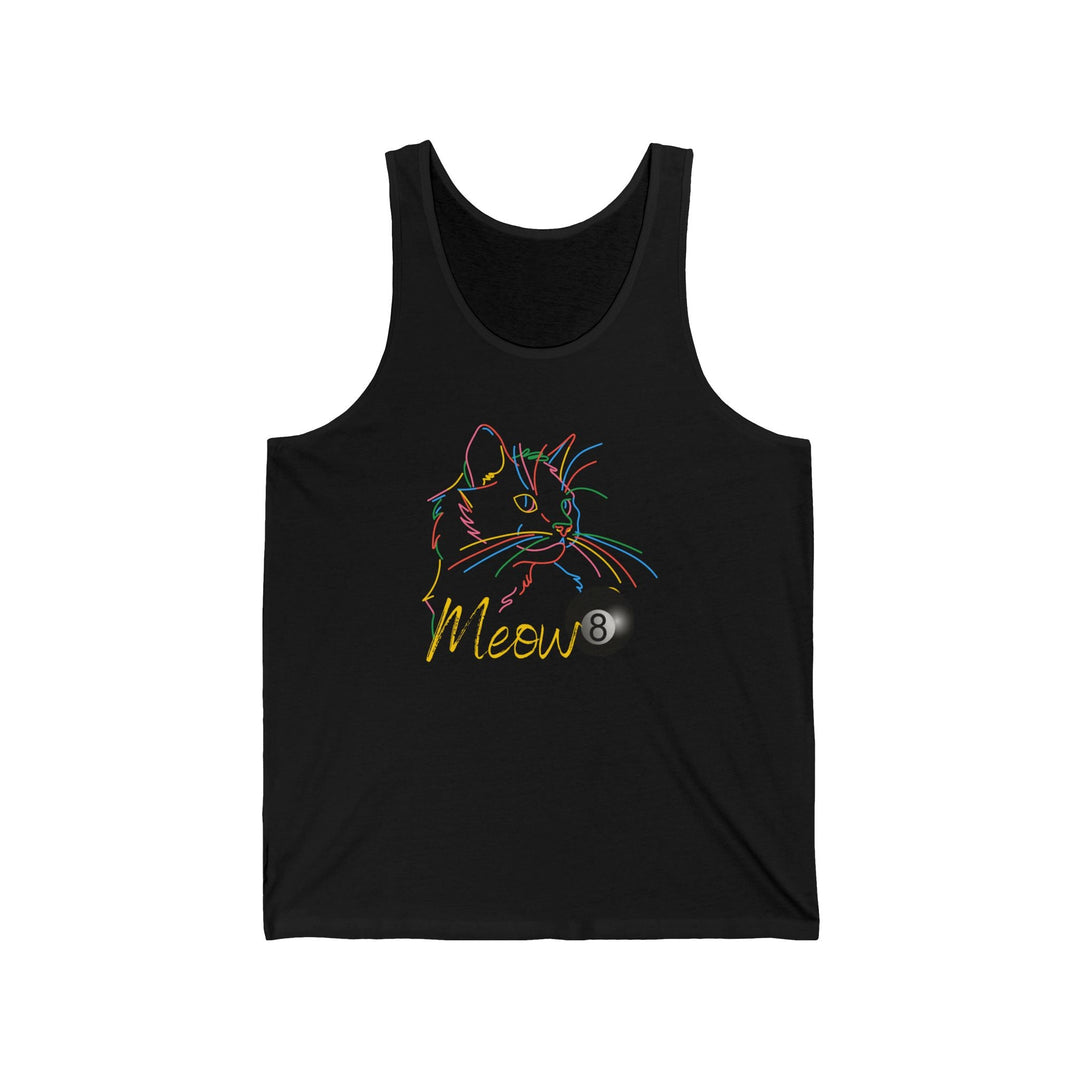 Meow - Neon 8 Ball Cat - Unisex Tank Top - BFLY BILLIARDS