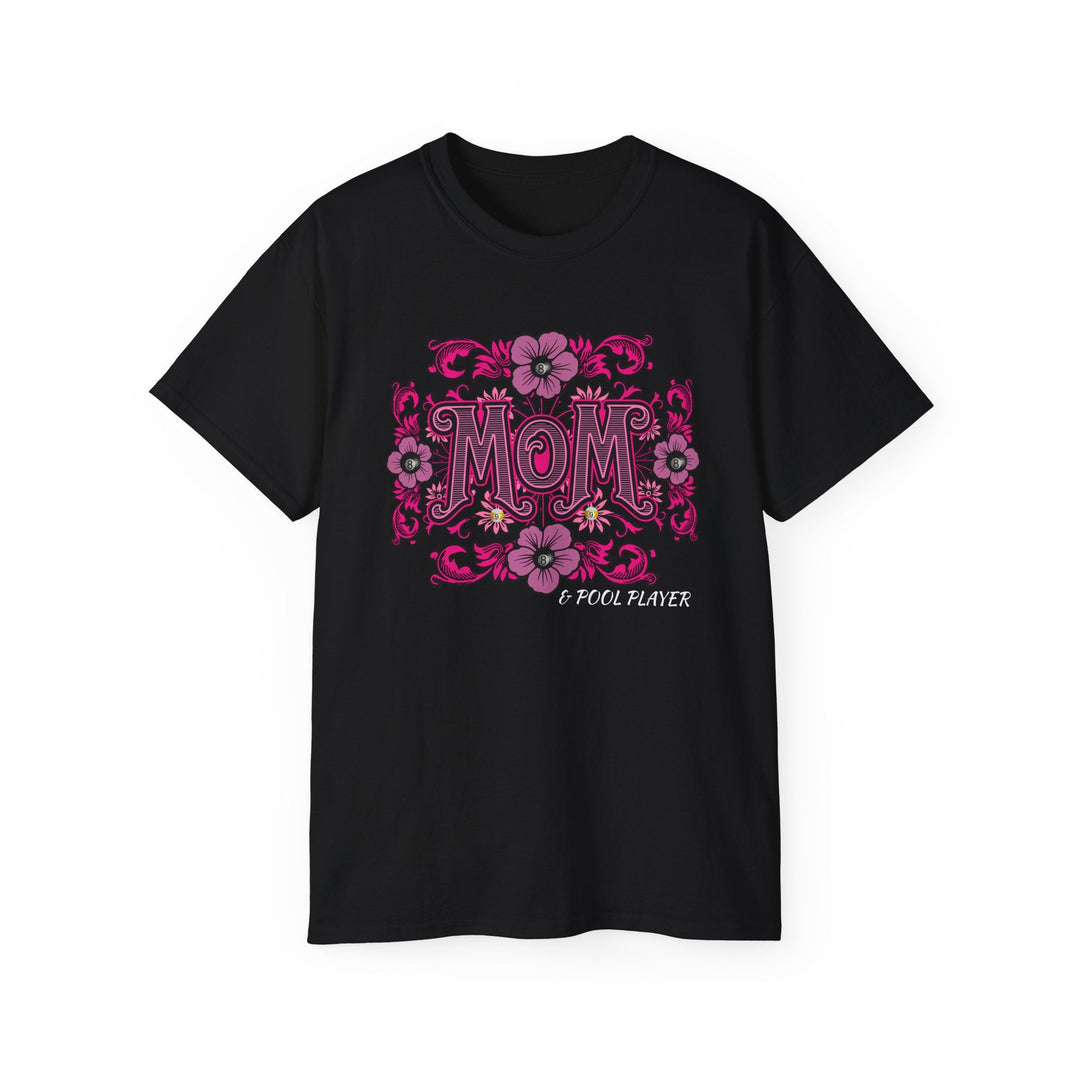 Mom and Pool Player - Unisex Cotton T-Shirt - BFLY BILLIARDS