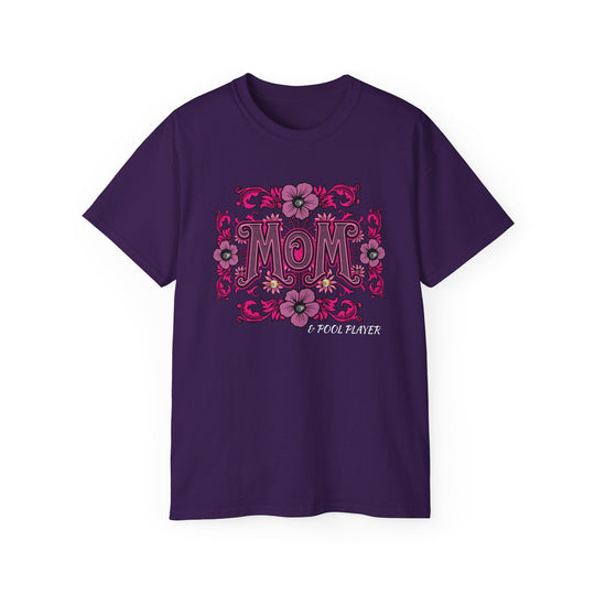 Mom and Pool Player - Unisex Cotton T-Shirt - BFLY BILLIARDS