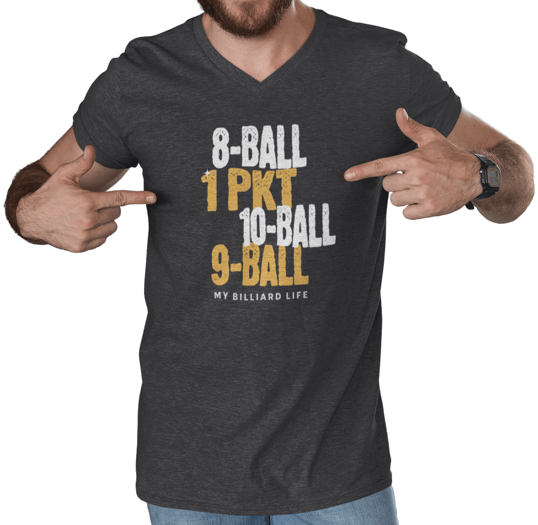 My Billiard Life - Unisex V - Neck Tee - BFLY BILLIARDS