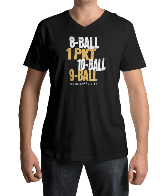 My Billiard Life - Unisex V - Neck Tee - BFLY BILLIARDS