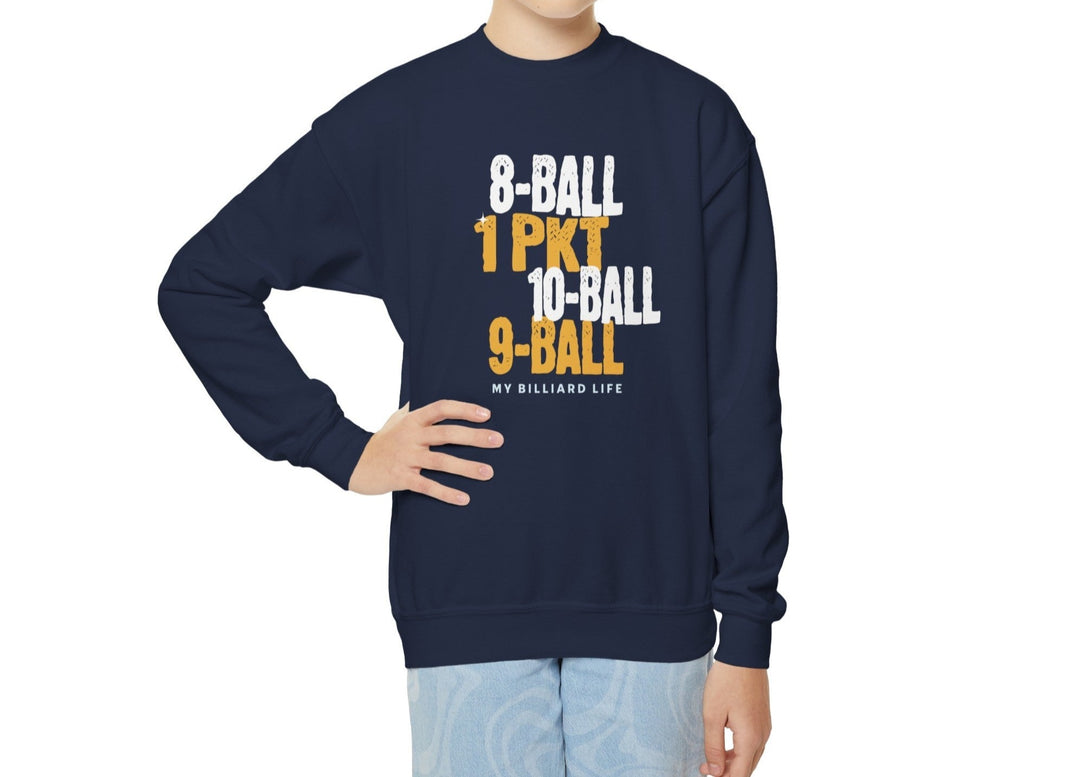 My Billiard Life - Unisex Youth Crewneck Sweatshirt - BFLY BILLIARDS