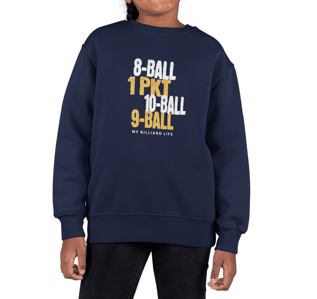 My Billiard Life - Unisex Youth Crewneck Sweatshirt - BFLY BILLIARDS