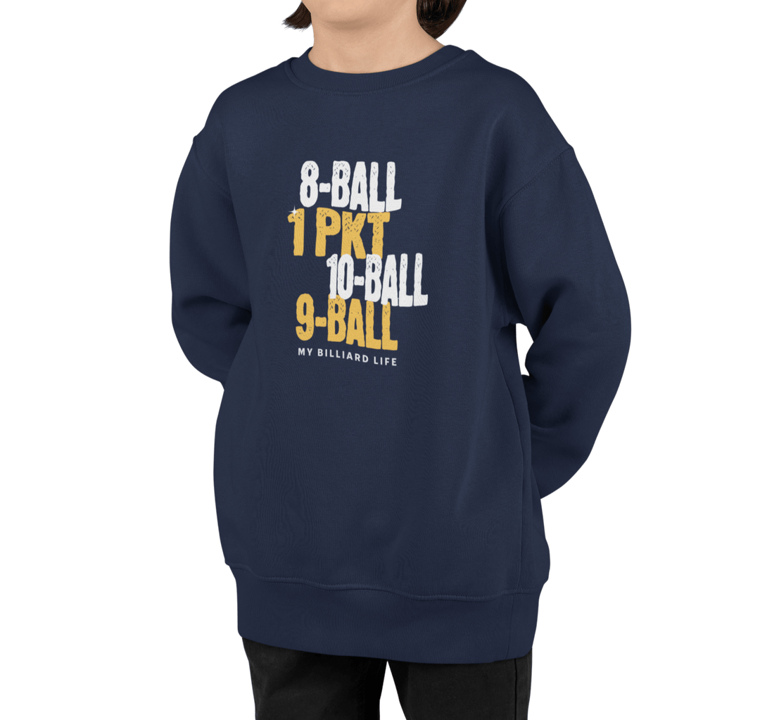 My Billiard Life - Unisex Youth Crewneck Sweatshirt - BFLY BILLIARDS