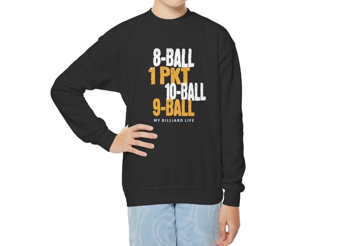 My Billiard Life - Unisex Youth Crewneck Sweatshirt - BFLY BILLIARDS