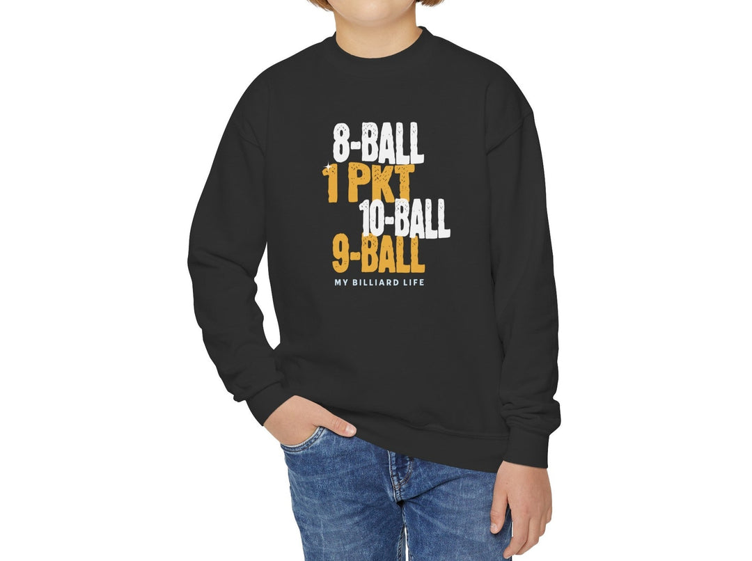 My Billiard Life - Unisex Youth Crewneck Sweatshirt - BFLY BILLIARDS