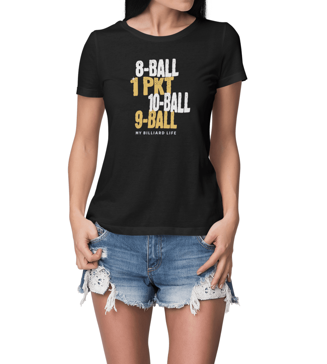 My Billiard Life - Women's Fitted Tee - BFLY BILLIARDS