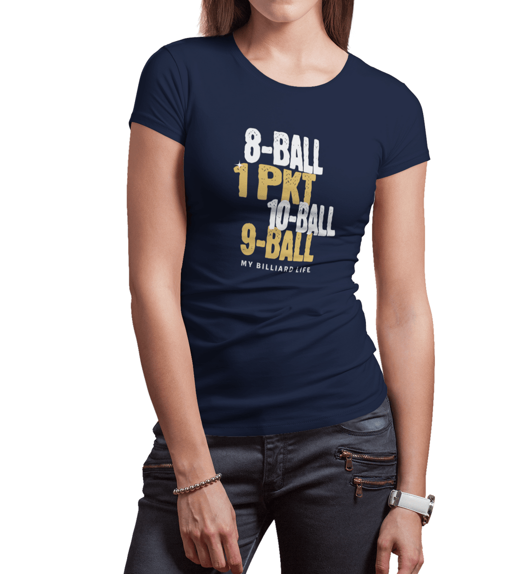 My Billiard Life - Women's Fitted Tee - BFLY BILLIARDS