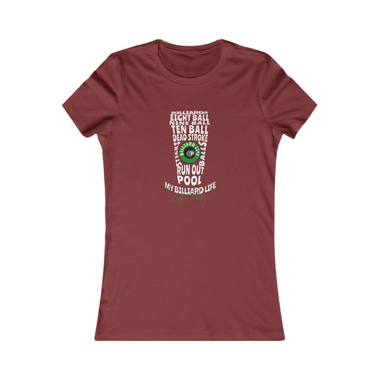 My Billiard Life Word Art - Women's Fitted Tee - BFLY BILLIARDS