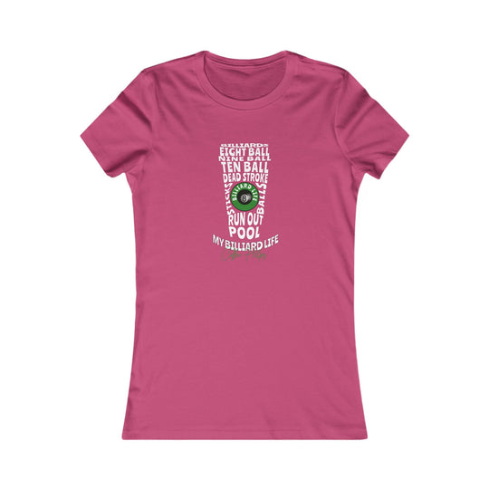 My Billiard Life Word Art - Women's Fitted Tee - BFLY BILLIARDS