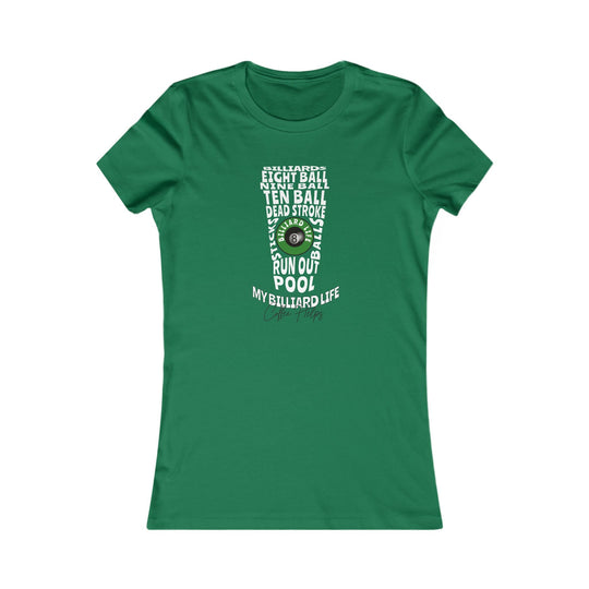 My Billiard Life Word Art - Women's Fitted Tee - BFLY BILLIARDS