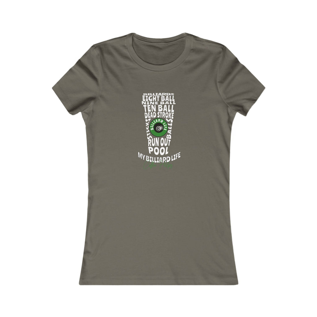 My Billiard Life Word Art - Women's Fitted Tee - BFLY BILLIARDS