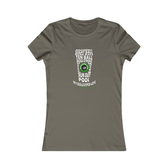 My Billiard Life Word Art - Women's Fitted Tee - BFLY BILLIARDS