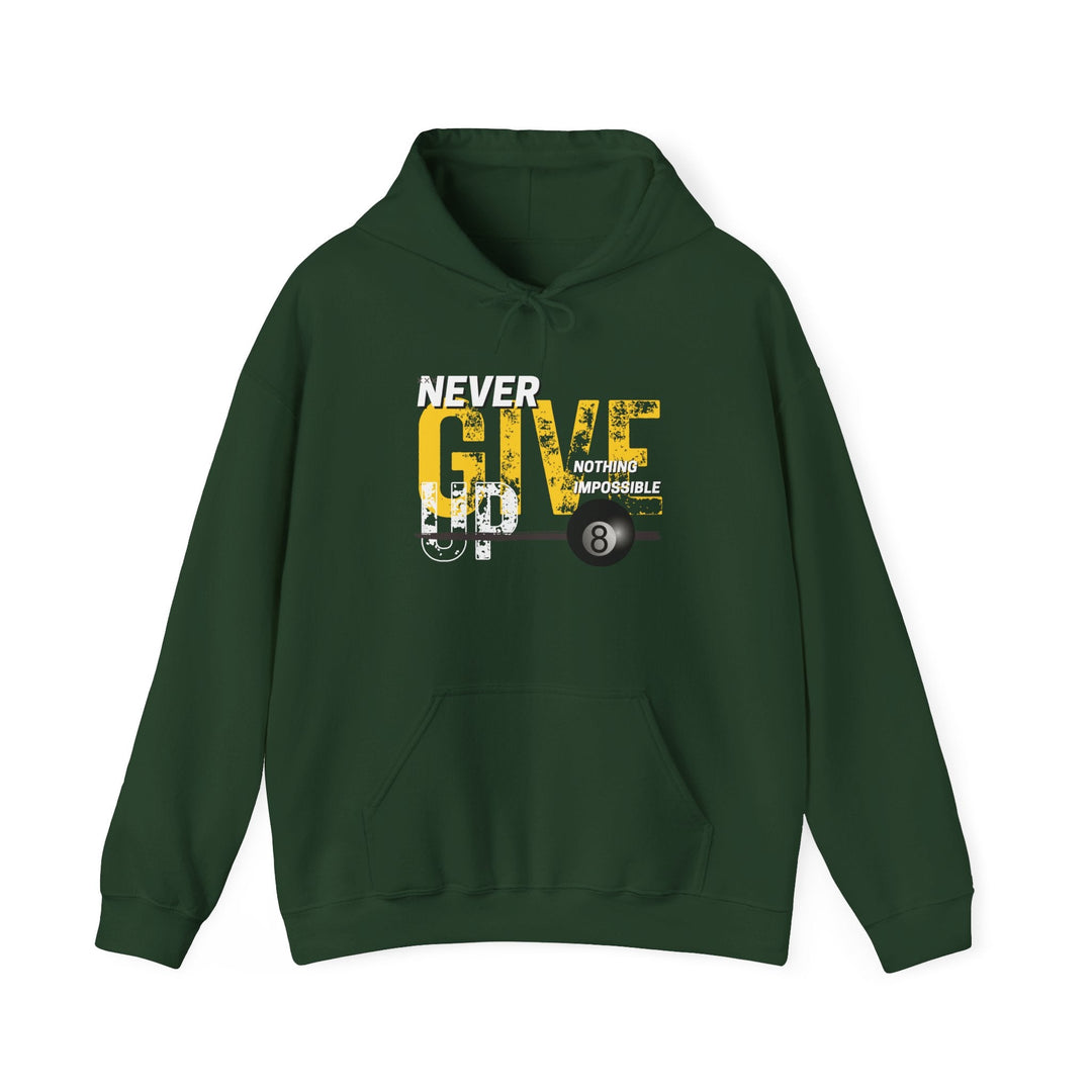 Never Give Up - 8 Ball - Pullover Hoodie - BFLY BILLIARDS