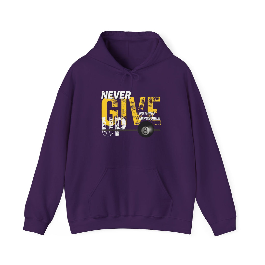 Never Give Up - 8 Ball - Pullover Hoodie - BFLY BILLIARDS
