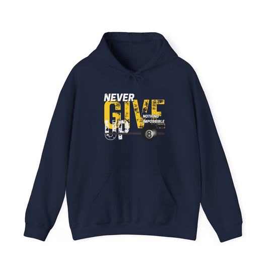 Never Give Up - 8 Ball - Pullover Hoodie - BFLY BILLIARDS