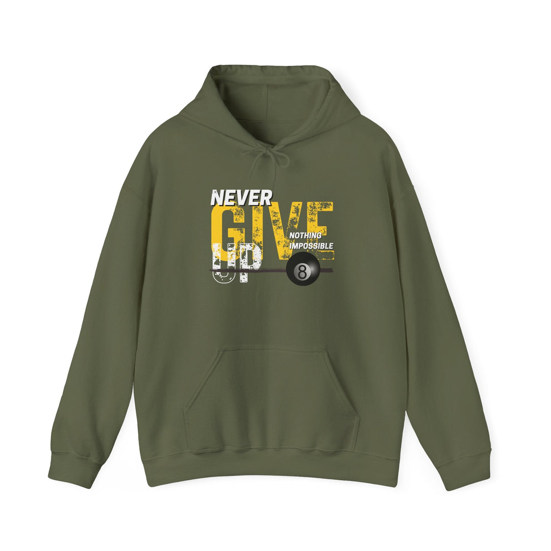 Never Give Up - 8 Ball - Pullover Hoodie - BFLY BILLIARDS
