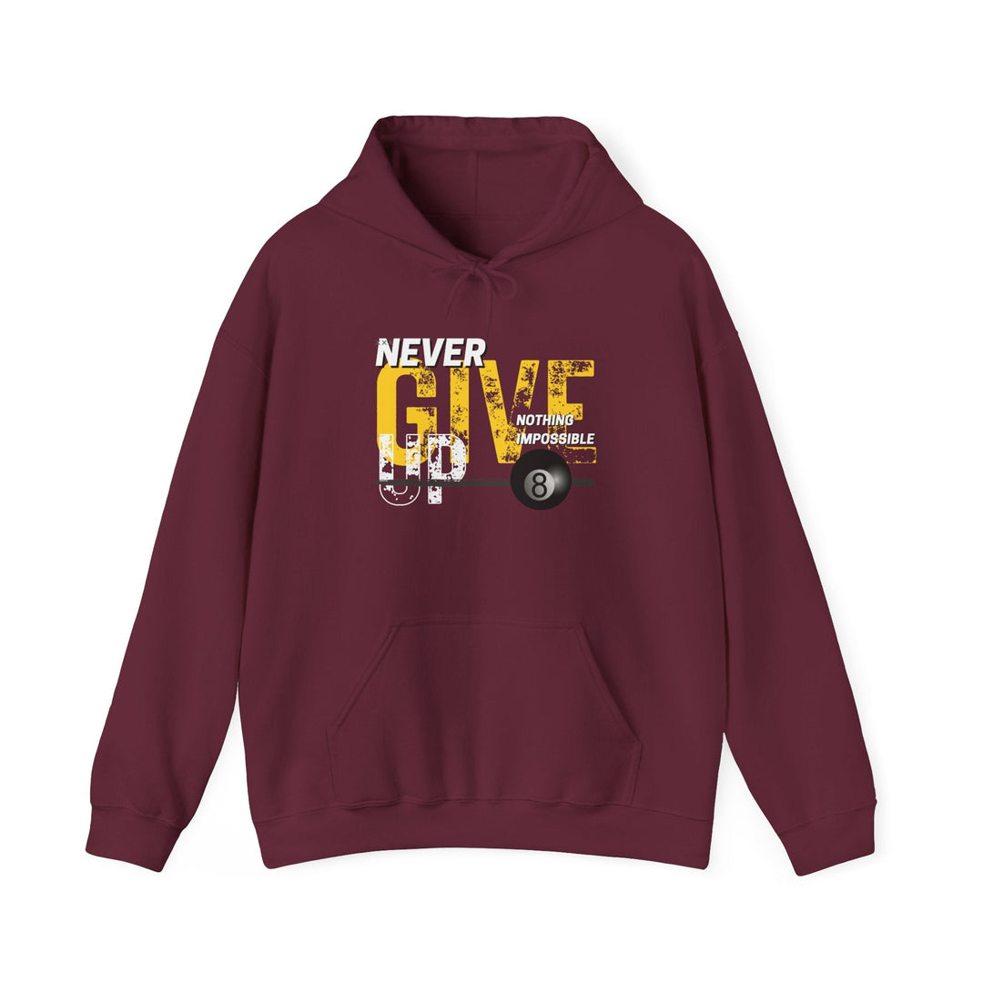 Never Give Up - 8 Ball - Pullover Hoodie - BFLY BILLIARDS