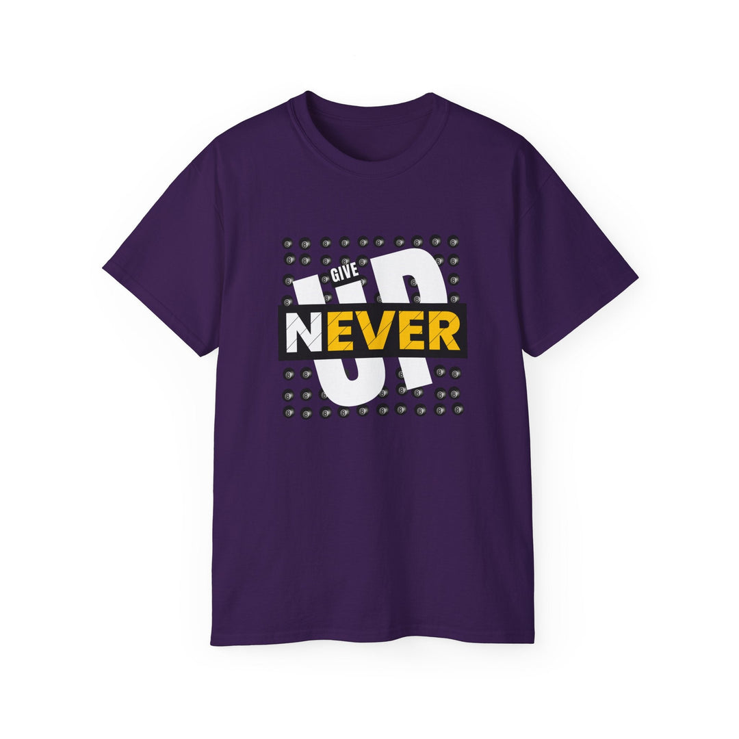 Never Give Up - 8 Ball - Unisex Cotton T-Shirt - BFLY BILLIARDS