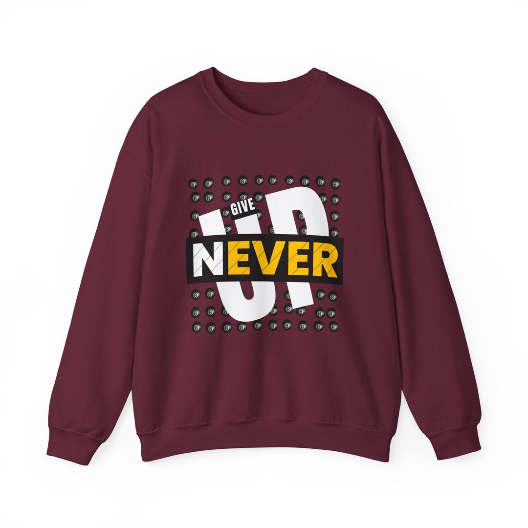 Never Give Up - 8 Ball - Unisex Crewneck Sweatshirt - BFLY BILLIARDS