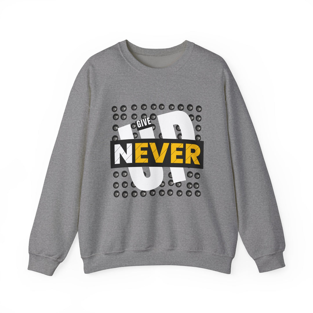 Never Give Up - 8 Ball - Unisex Crewneck Sweatshirt - BFLY BILLIARDS