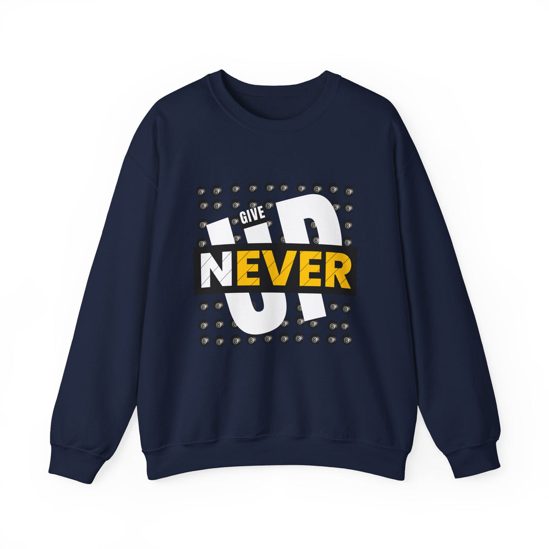 Never Give Up - 8 Ball - Unisex Crewneck Sweatshirt - BFLY BILLIARDS