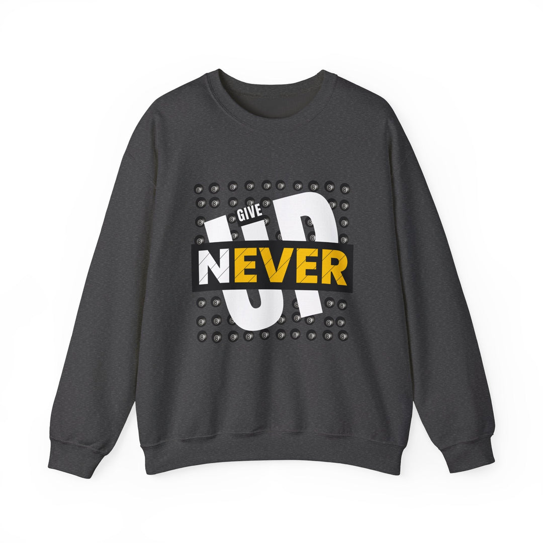 Never Give Up - 8 Ball - Unisex Crewneck Sweatshirt - BFLY BILLIARDS