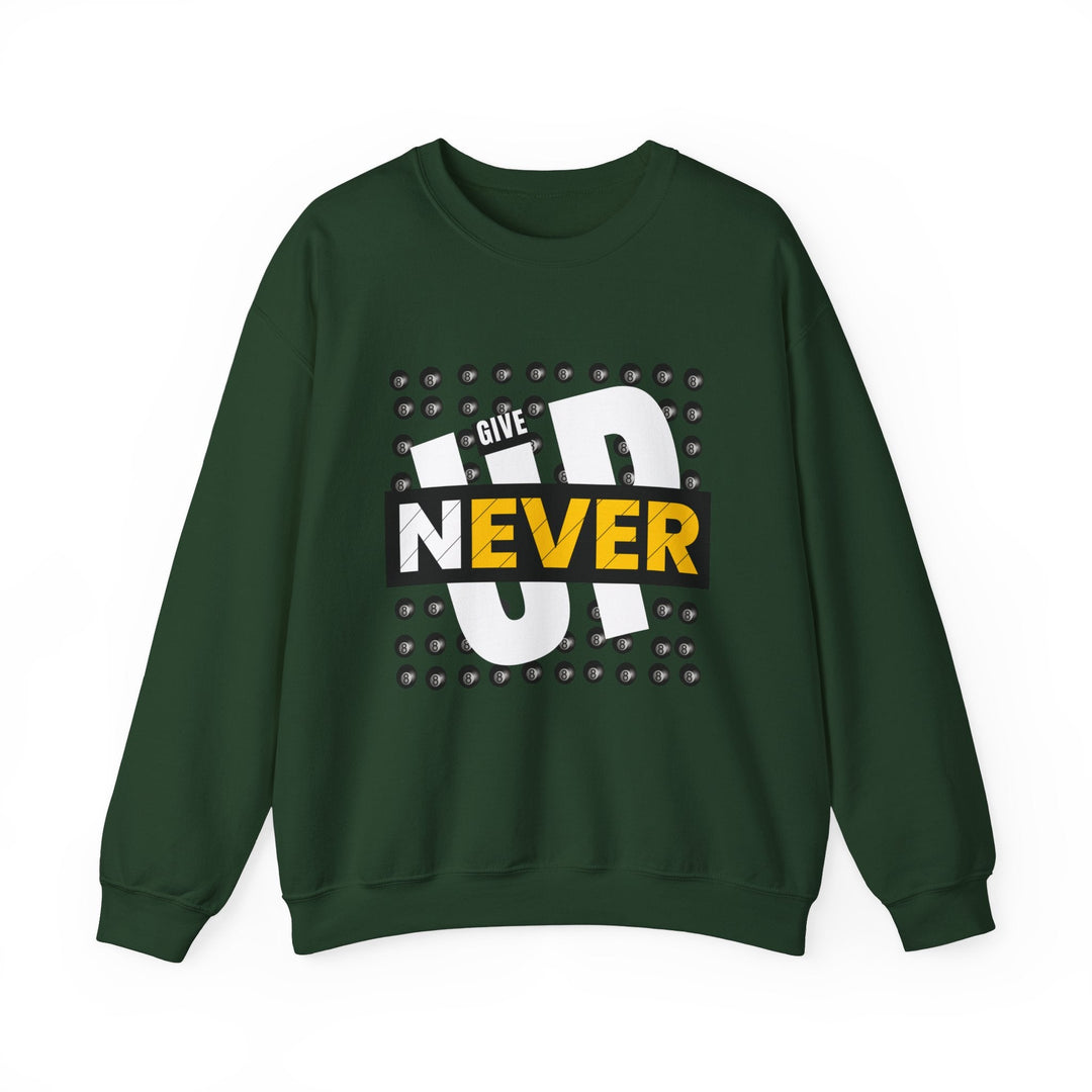 Never Give Up - 8 Ball - Unisex Crewneck Sweatshirt - BFLY BILLIARDS