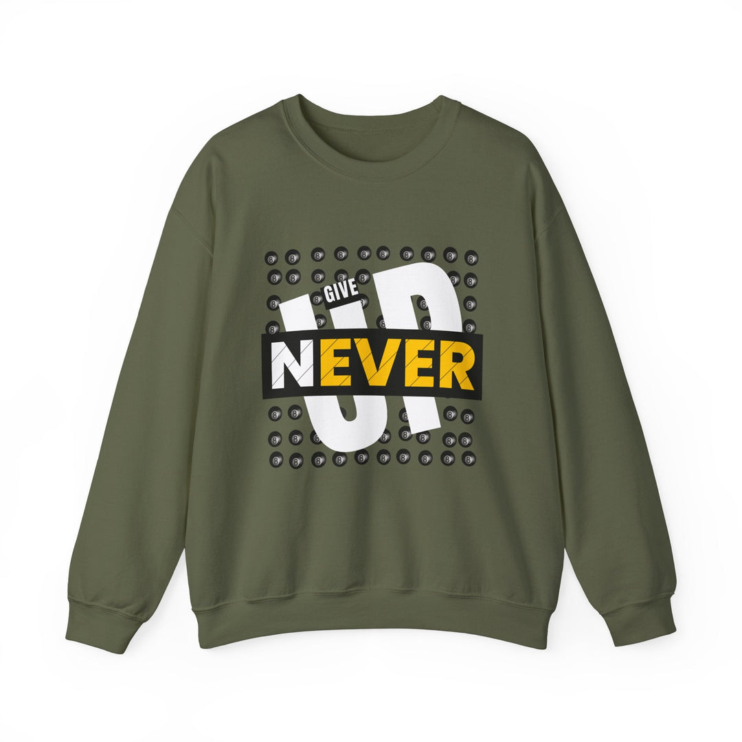 Never Give Up - 8 Ball - Unisex Crewneck Sweatshirt - BFLY BILLIARDS