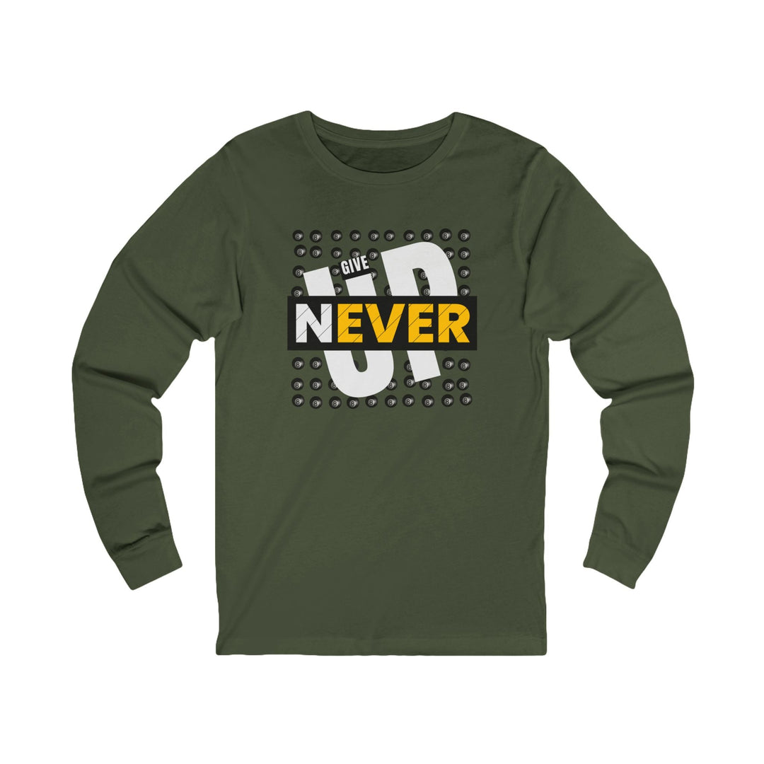 Never Give Up - 8 Ball - Unisex Long Sleeve Tee - BFLY BILLIARDS