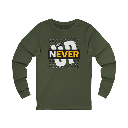 Never Give Up - 8 Ball - Unisex Long Sleeve Tee - BFLY BILLIARDS