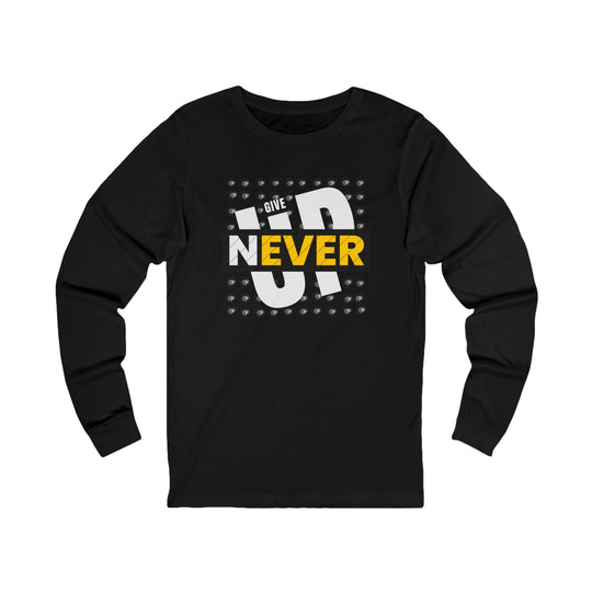 Never Give Up - 8 Ball - Unisex Long Sleeve Tee - BFLY BILLIARDS