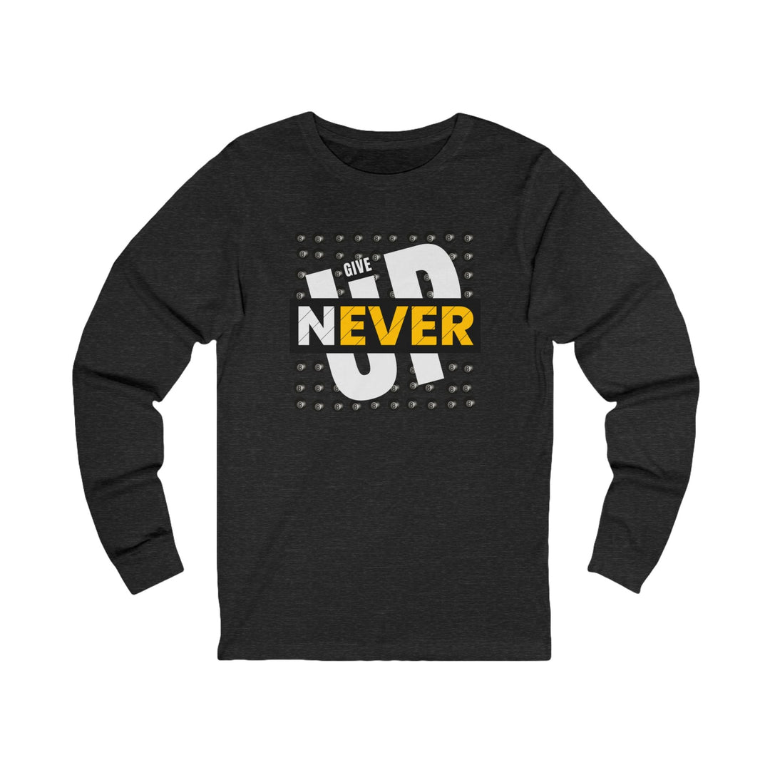 Never Give Up - 8 Ball - Unisex Long Sleeve Tee - BFLY BILLIARDS