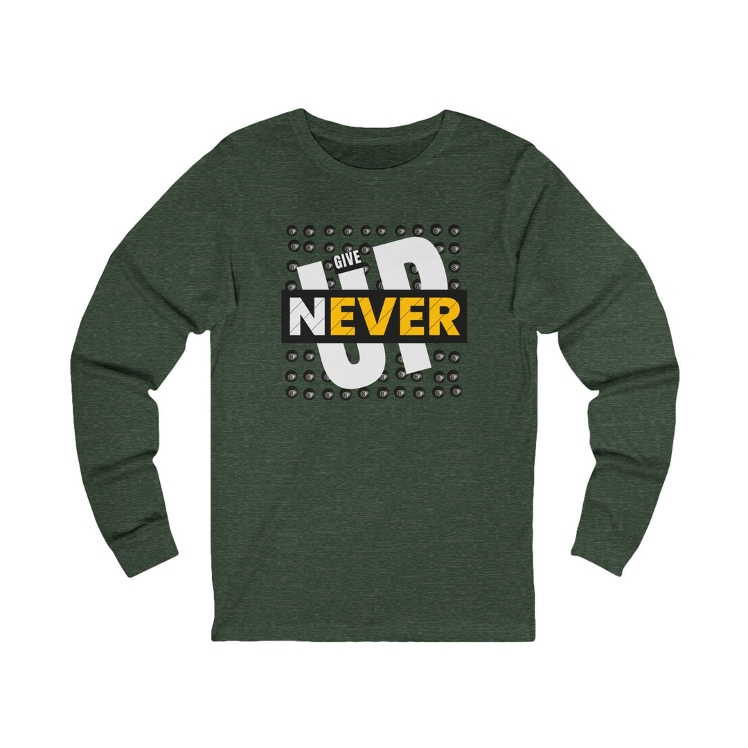 Never Give Up - 8 Ball - Unisex Long Sleeve Tee - BFLY BILLIARDS