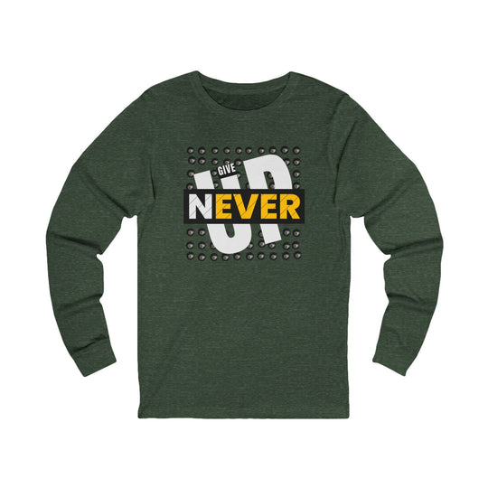 Never Give Up - 8 Ball - Unisex Long Sleeve Tee - BFLY BILLIARDS