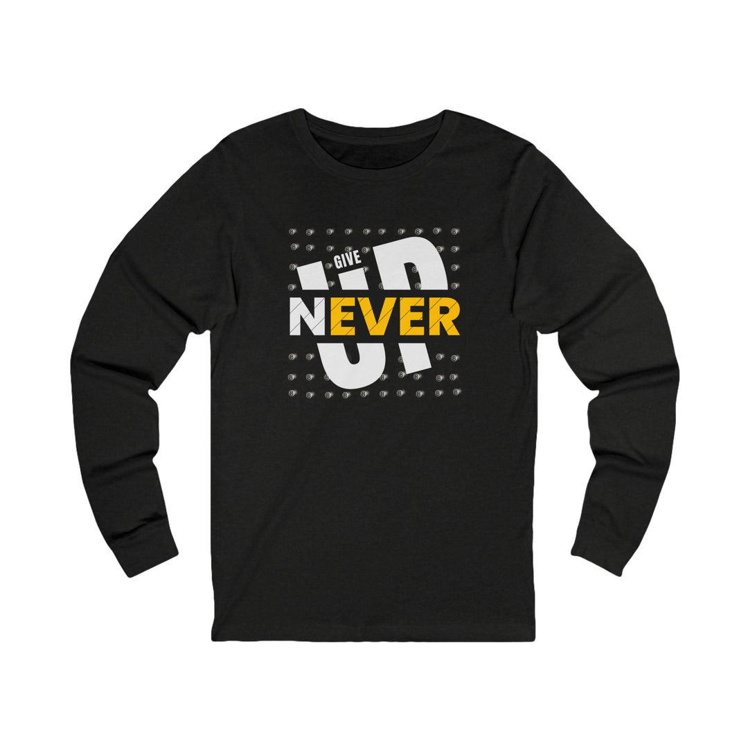 Never Give Up - 8 Ball - Unisex Long Sleeve Tee - BFLY BILLIARDS