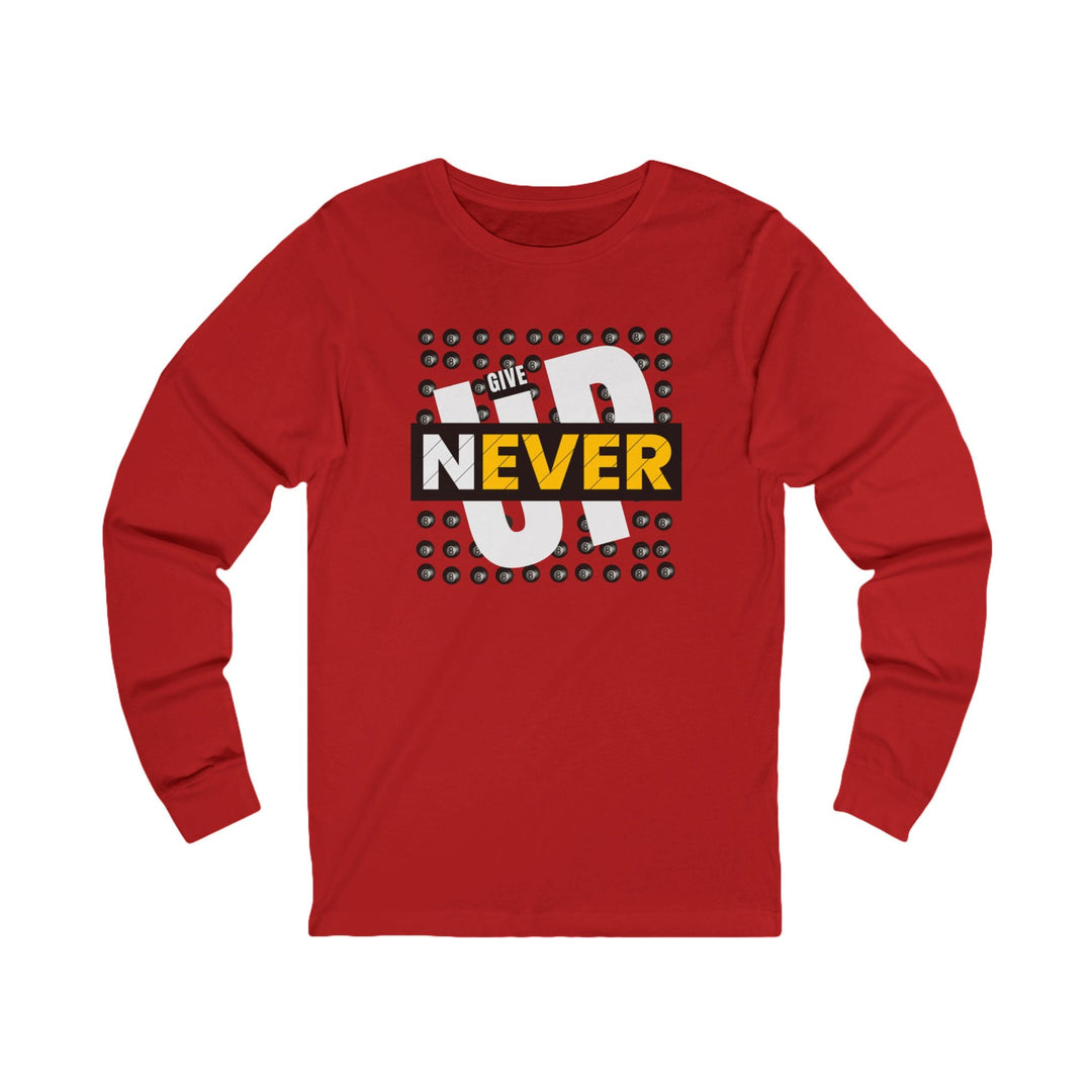 Never Give Up - 8 Ball - Unisex Long Sleeve Tee - BFLY BILLIARDS