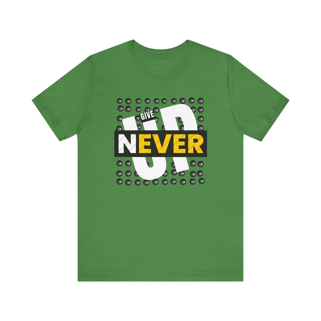 Never Give Up - 8 Ball - Unisex Softstyle Tee - BFLY BILLIARDS