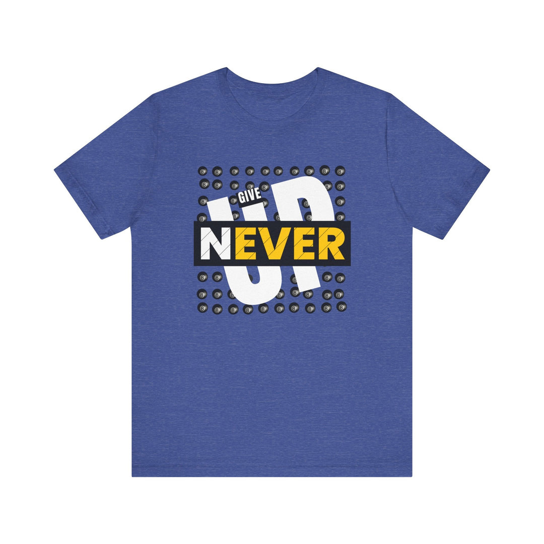 Never Give Up - 8 Ball - Unisex Softstyle Tee - BFLY BILLIARDS