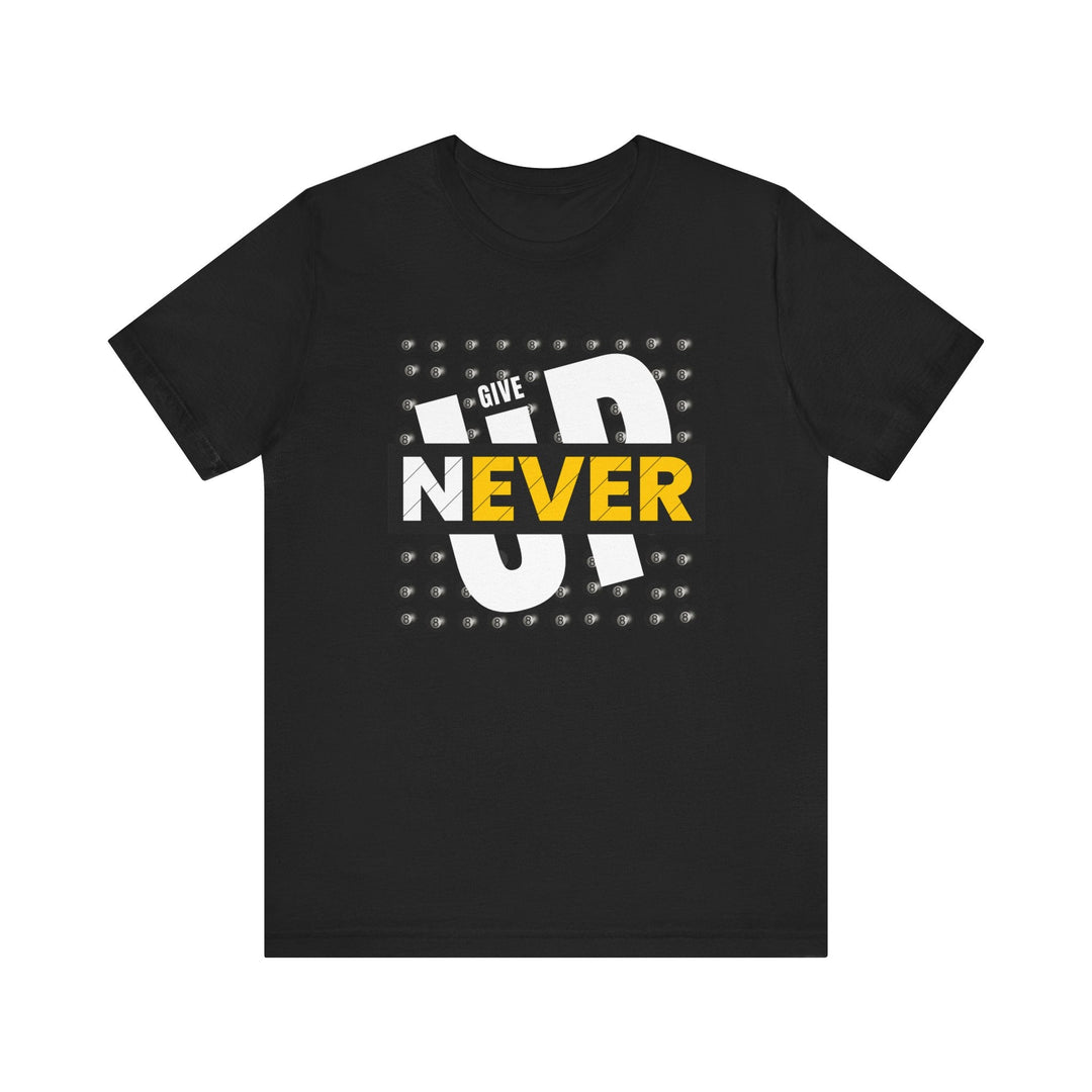 Never Give Up - 8 Ball - Unisex Softstyle Tee - BFLY BILLIARDS