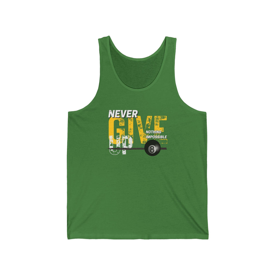 Never Give Up - 8 Ball - Unisex Tank Top - BFLY BILLIARDS