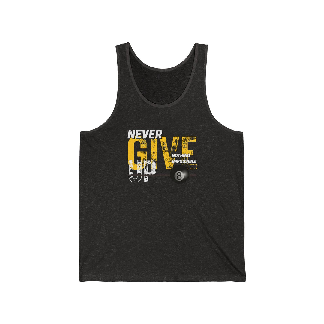 Never Give Up - 8 Ball - Unisex Tank Top - BFLY BILLIARDS