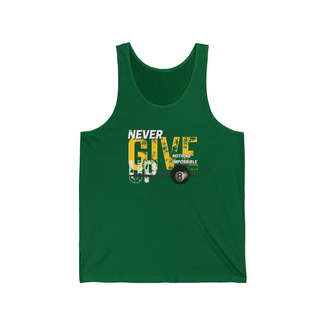 Never Give Up - 8 Ball - Unisex Tank Top - BFLY BILLIARDS