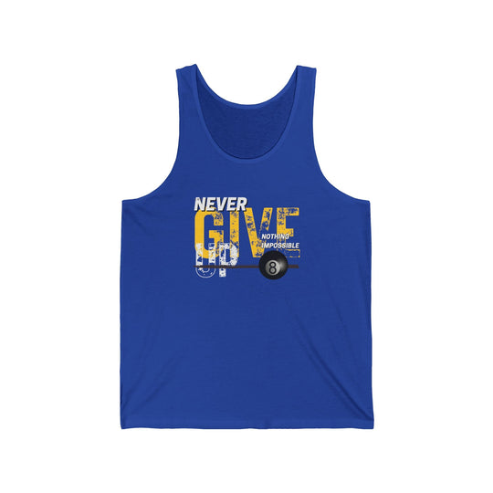 Never Give Up - 8 Ball - Unisex Tank Top - BFLY BILLIARDS