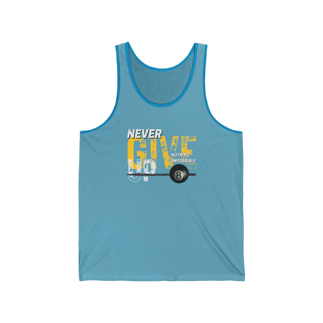 Never Give Up - 8 Ball - Unisex Tank Top - BFLY BILLIARDS