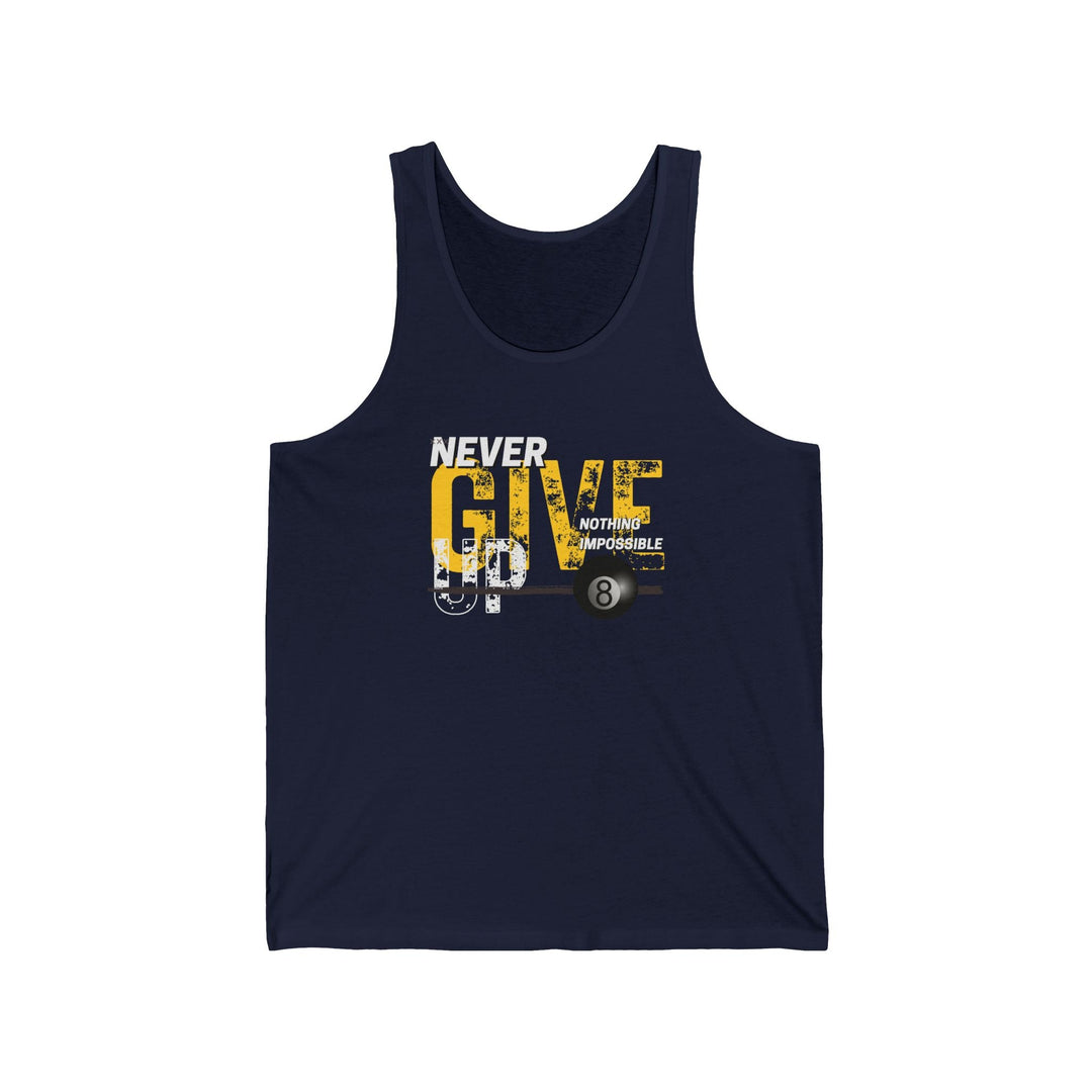 Never Give Up - 8 Ball - Unisex Tank Top - BFLY BILLIARDS